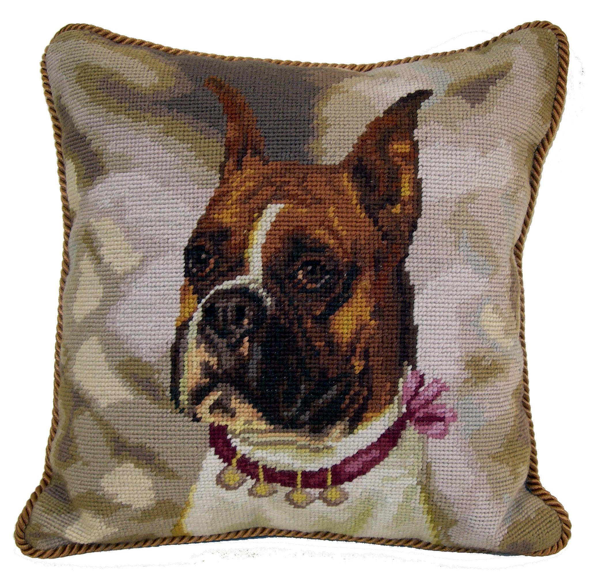 dog print throw pillows